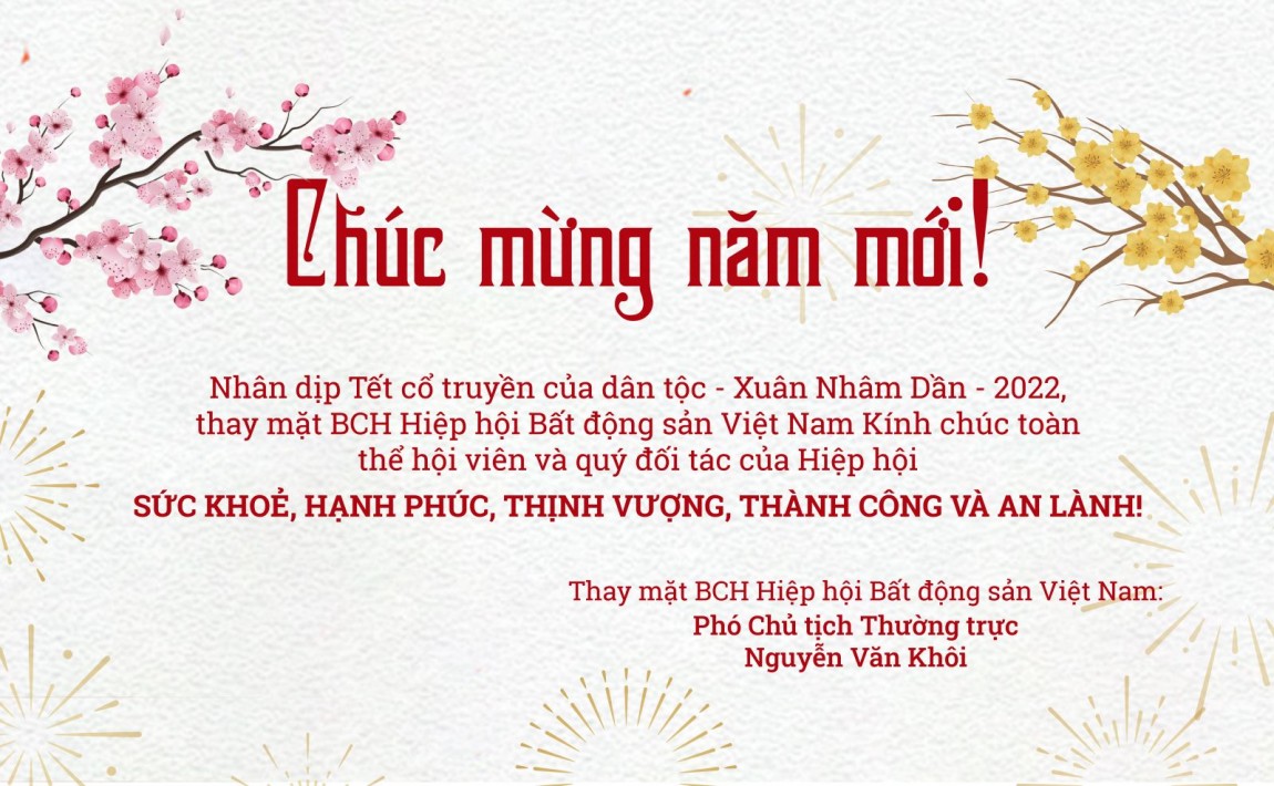 Lãnh đạo Hiệp hội Bất động sản Việt Nam chúc Tết Nhâm Dần 2022