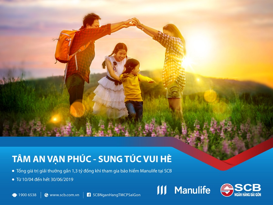 Ngân hàng Sài Gòn (SCB) mang đến nhiều quà tặng giá trị cho khách hàng trong chương trình khuyến mại “Tâm an vạn phúc - Sung túc vui hè”.