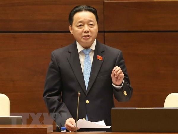 Bộ trưởng Bộ Tài nguyên và Môi trường Trần Hồng Hà. (Ảnh: Doãn Tấn/TTXVN)