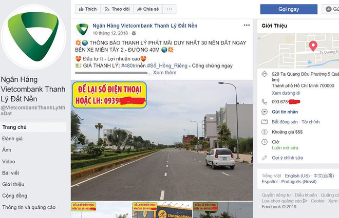 Nhiều cò đất, đơn vị còn mượn danh ngân hàng để quảng cáo chào bán đất nền. Ảnh: Việt Dũng