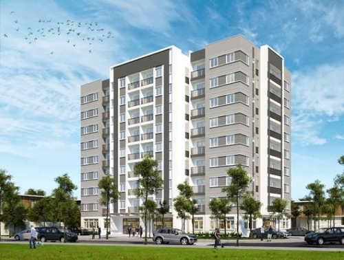 Tòa chung cư hiện đại thuộc dự án Buôn Hồ Central Park, thị xã Buôn Hồ.