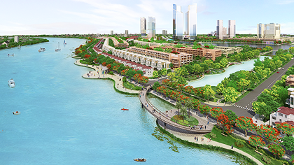Toàn bộ khu đô thị sẽ nhận được đầy đủ linh khí của dòng sông Sài Gòn.