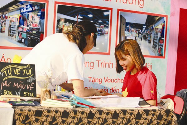 Một gian hàng ở khu chợ dưới lòng đất tại TPHCM. Ảnh: Thành Hoa