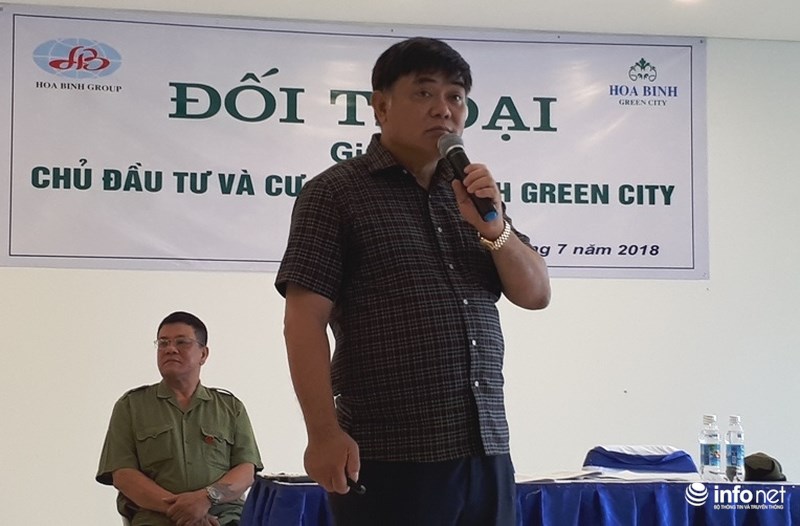 Đại gia “Đường bia” nói cư dân cứ làm đơn kiện chủ đầu tư, kiện đến đâu thì kiện… Ảnh: Nguyễn Lê
