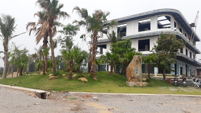 Nhiều hạng mục dự án khu du lịch nghỉ dưỡng sinh thái Hải An xây dựng khi chưa được cấp phép. Ảnh: N.Hưng
