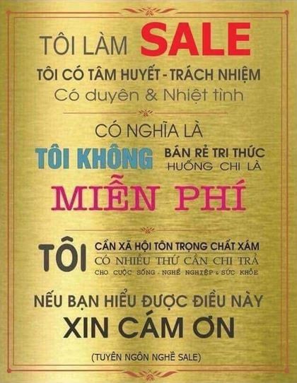 Tuyên ngôn nghề của các môi giới.