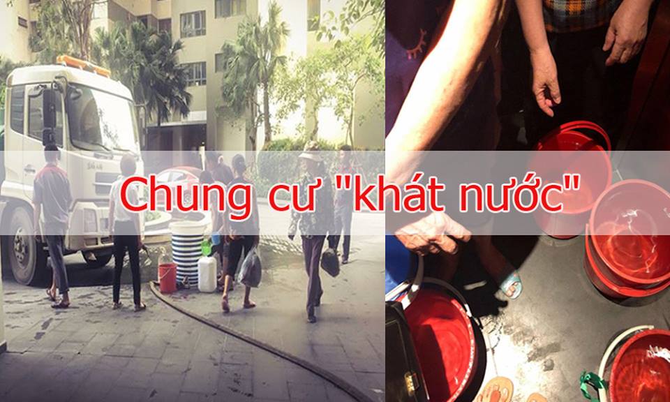 Người dân khu chung cư cao cấp Mulberry Lane phải xách từng xô nước từ sảnh lên tầng nhà mình