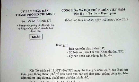 Phó Chủ tịch UBND TP Trần Vĩnh Tuyến chỉ đạo khẩn khi vỉa hè bị lấn chiếm