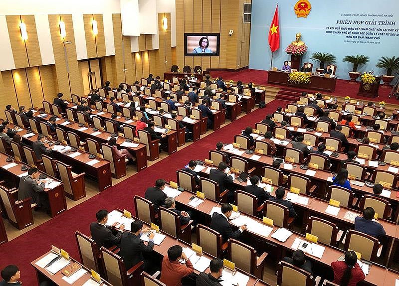 HĐND TP Hà Nội đang tiến hành phiên giải trình.