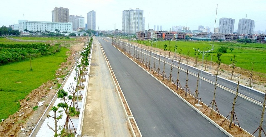 Ảnh thực tế tuyến đường XaLa Nguyễn Xiển chụp ngày 10/04/2019