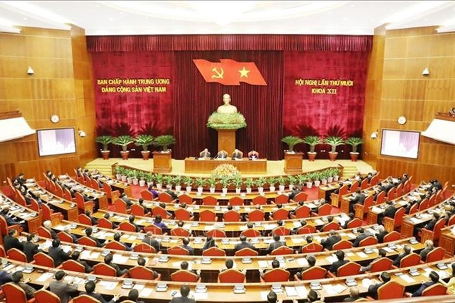 Toàn cảnh Hội nghị lần thứ 10, Ban chấp hành Trung ương Đảng khóa XII. Ảnh TTXVN