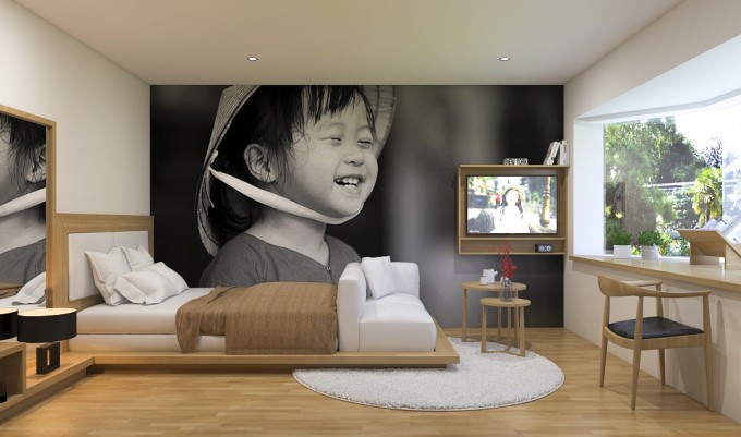 Căn hộ studio có diện tích hẹp nhưng được tính toán cẩn thận, bố trí nội thất hợp lý.