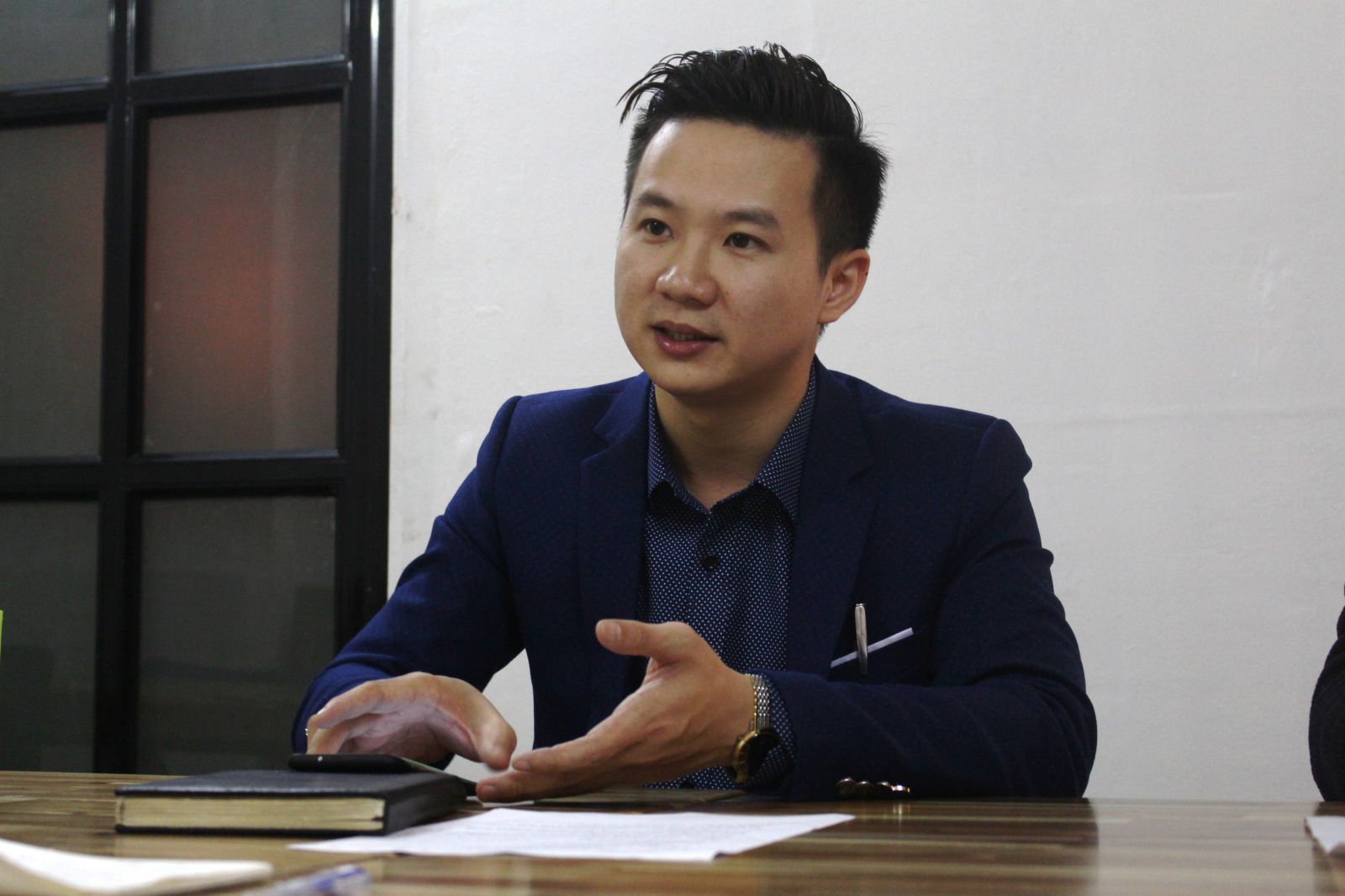 ThS. KTS Vũ Thế Cao, Giám đốc Công ty Nội thất Xanh (Ảnh: Ly Nga)