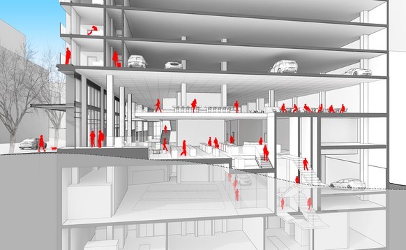 Thiết kế đô thị tương lai: Xây chung cư từ bãi đậu xe cao tầng Mô hình của Gensler