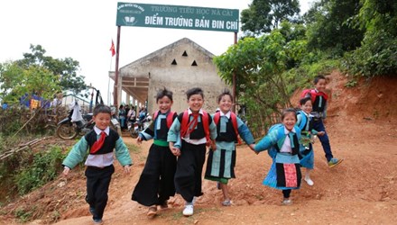 Một lớp học ở vùng cao.