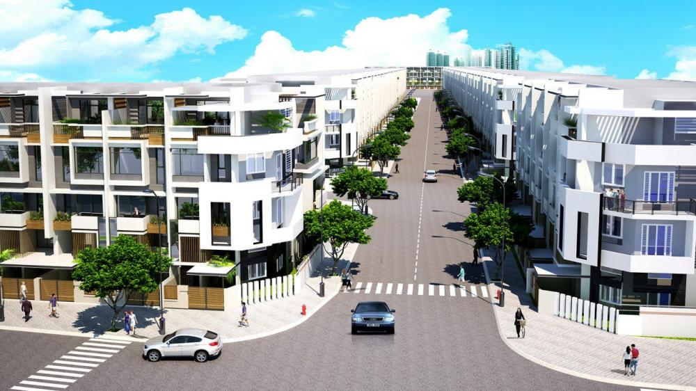 Shophouse tại dự án khu đô thị Vạn Phúc (Ảnh: Internet)