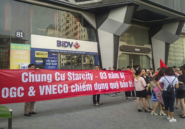 Hàng trăm hộ dân bức xúc phản đối chủ đầu tư ngày 07/05.