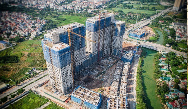 Dự án Roman Plaza đang xây dựng.