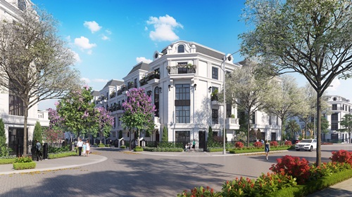 “Một góc Paris” tại Elegant Park Villa (Thạch Bàn, Long Biên, Hà Nội).
