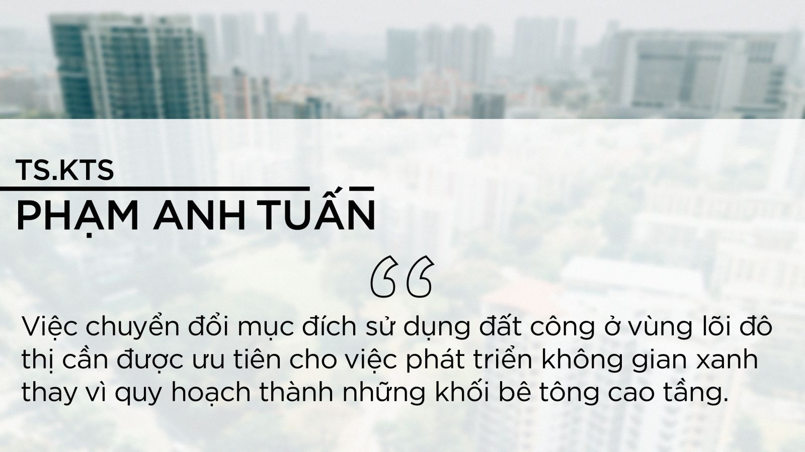 Talkshow Góc nhìn đa chiều: Nghịch lý phát triển không gian xanh đô thị