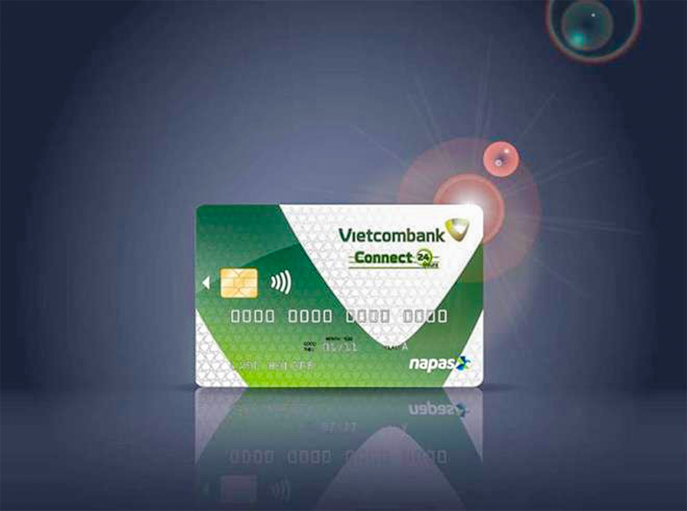 Vietcombank chuyển đổi được trên 1 triệu thẻ từ sang thẻ chip Mau 20the 20noi 20dia 20cong 20nghe 20Chip 20 Contactless  20cua 20Vietcombank 1